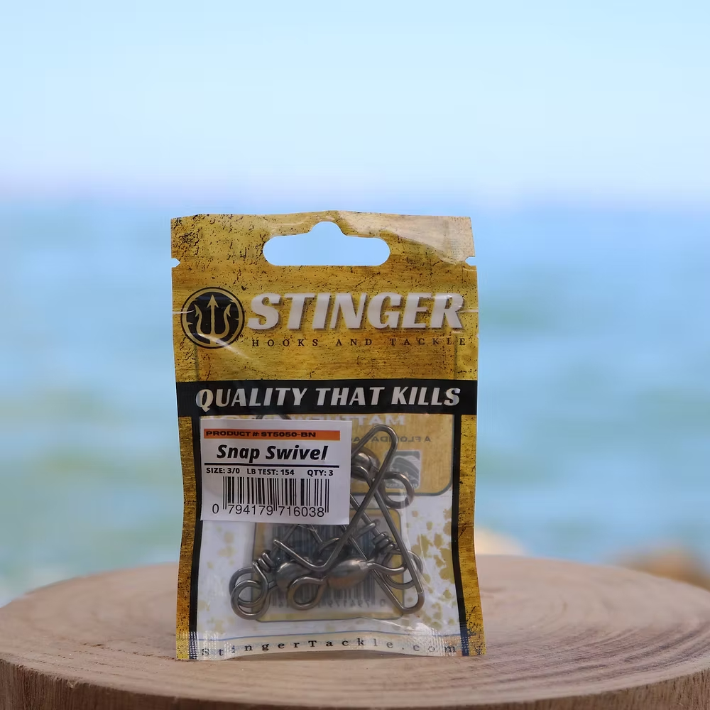 Snap Swivels – 3/0 Heavy-Duty Saltwater Fishing Connectors