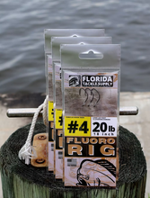 Load image into Gallery viewer, Fluorocarbon Hook Rig – Pre-Tied Saltwater Leader for Live or Cut Bait (3PK)
