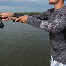 Load image into Gallery viewer, Casting - Hydrotech Long Sleeve Performance Fishing Shirt - Murky Camo - UPF 50+ Sun Protection - Men&#39;s Moisture Wicking Quick Dry T Shirt - Sportsman Gear
