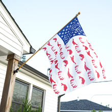 Load image into Gallery viewer, Sportsman Flag - American Red, White, &amp; Blue - Deer, Duck, Fish Fleur-de-lis Design
