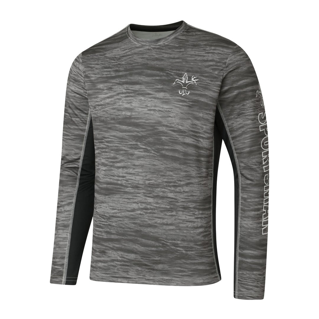 Hydrotech Long Sleeve Performance Fishing Shirt - Murky Camo - UPF 50+ Sun Protection - Men's Moisture Wicking Quick Dry T Shirt - Sportsman Gear