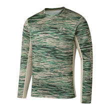 Load image into Gallery viewer, Hydrotech Long Sleeve Performance Fishing Shirt - Marsh Camo - UPF 50+ Sun Protection - Men&#39;s Moisture Wicking Quick Dry T Shirt - Sportsman Gear

