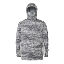 Load image into Gallery viewer, Sportsman Grey/White Camo Quarter Zip Fishing Hoodie with Built In Face Mask
