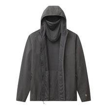 Load image into Gallery viewer, Grey Water Resistant Jacket with Built-In Face Mask - W3 Outbound - Sportsman Gear
