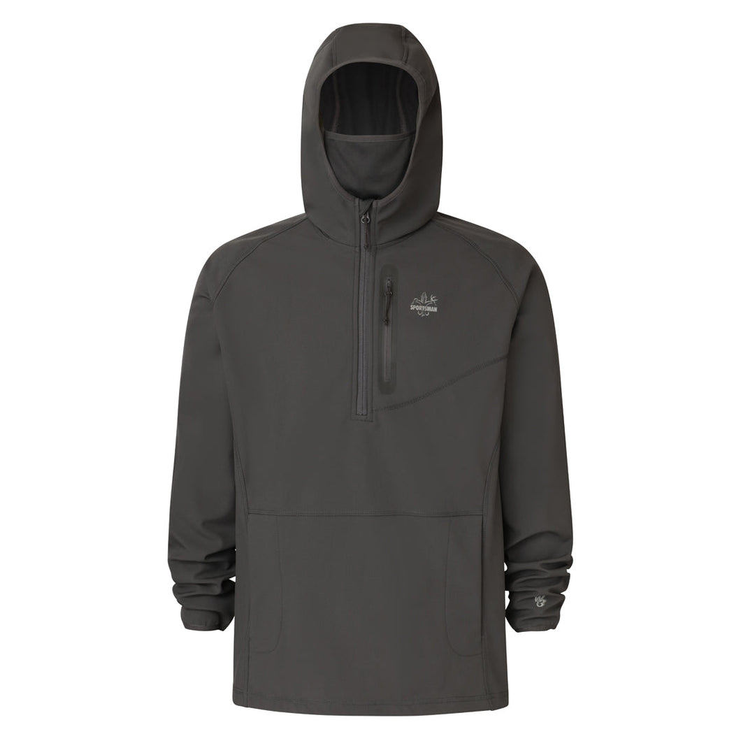 Grey Waterproof Hoodie with Built In Face Mask - W3 Outbound - Sportsman Gear